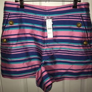J. Crew Button-Front Short in Jacquard Stripe || Size 12 || NWT